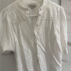Madewell Classic White Shirt, Detail and balloon sleeve